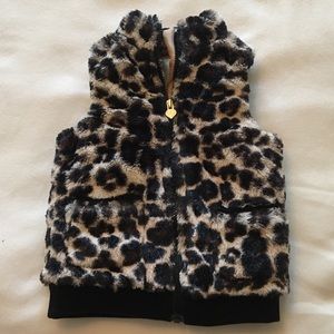 Lined animal print vest. NWOT